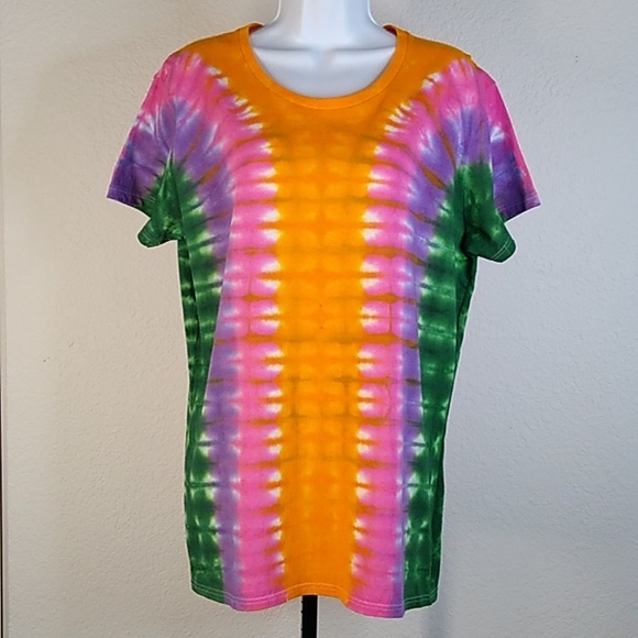 Womens New Tie Dye S/S T Shirt XL - Picture 2 of 5